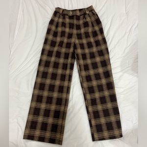 J.ingus Plaid Tan Brown Bottoms Medium